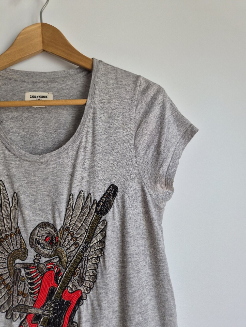 Zadig & Voltaire Titan Brode Skeleton Tee Small Rockstar Girlfriend Indie Sleaze - Picture 7 of 16